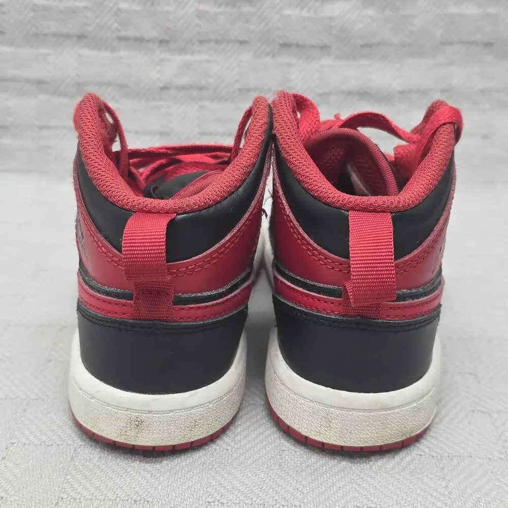 Nike Air Jordan 1 Mid Alternate Bred Kids 11C Red DQ8424-060